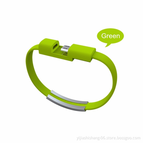 Yijiashishang Micro type c usb cord short bracelet charging cable